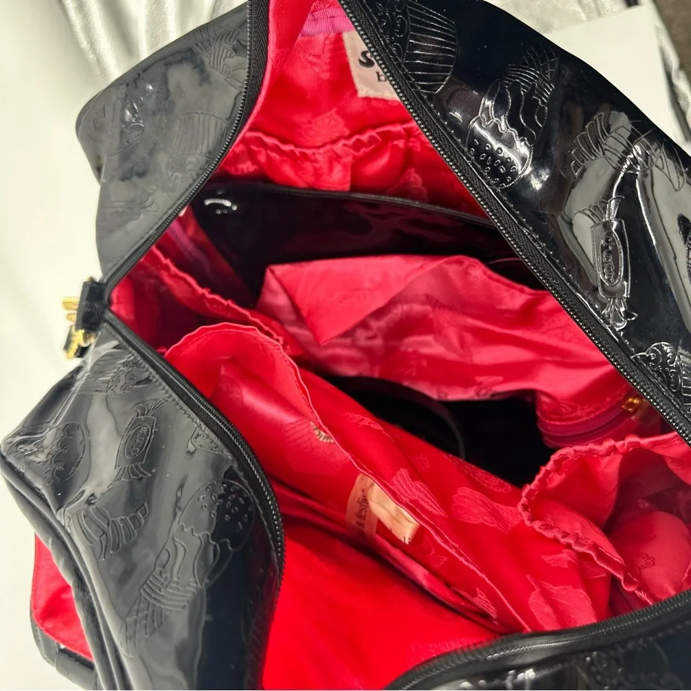 *Sweetums By Timi & Leslie Black Patent Leather Baby Diaper Bag | Bin D